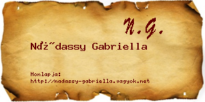 Nádassy Gabriella névjegykártya