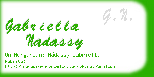 gabriella nadassy business card